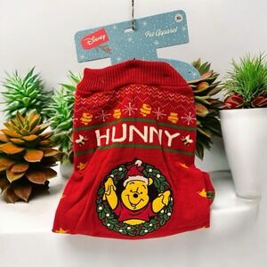 Disney Winnie The Pooh "Hunny" Sweater‎ Dog Christmas Halloween Dog Costume L